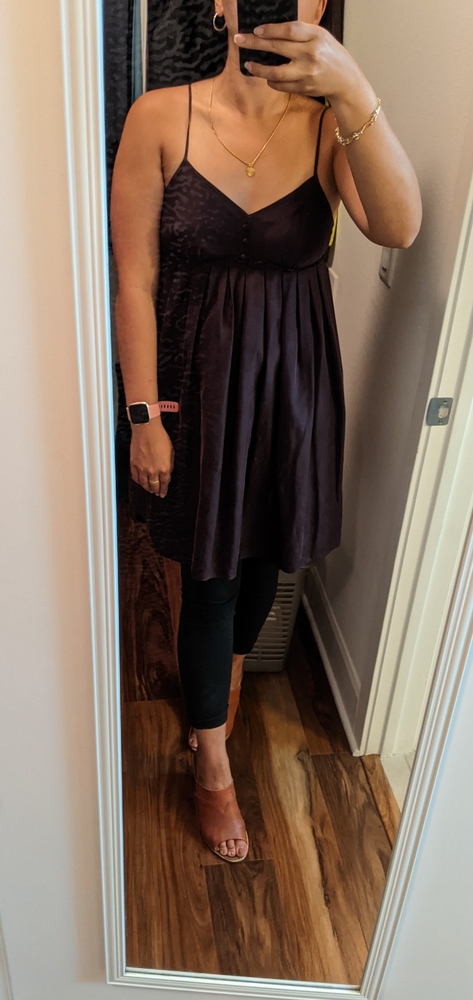 Gap Purple 100% silk baby doll dress